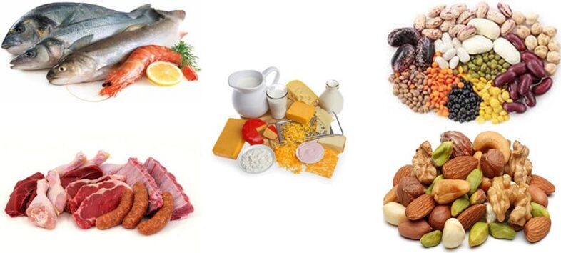 Proteinprodukter op enger Protein Diät